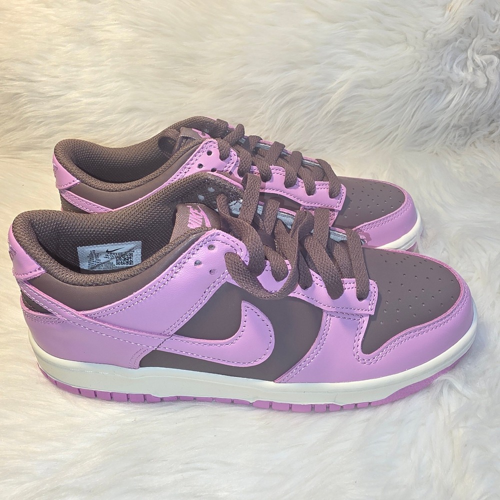 Nike Dunk Low GS Sneakers FB9109-500 – Womens 7.5 — Tattoo/Pale Ivory/Magenta